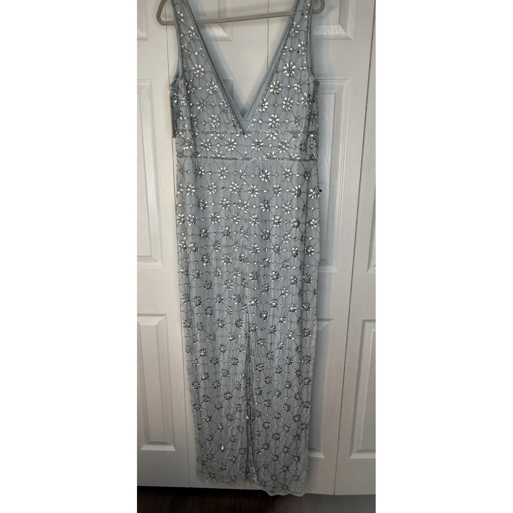 Mac Duggal Sleeveless Hand Beaded V-neck Gown Size 16- NWT Mother Of The Bride - Picture 8 of 15